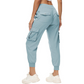 Pantaloni jogger cargo ușori pentru femei, cu buzunare