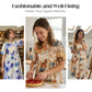 Rochie elegantă pentru femei, cu guler rotund și lungime maxi