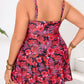 Set rochie de baie mini cu bretele subțiri pentru femei și fundă triunghiulară