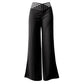 🌿Pantaloni casual pentru femei, cu talie înaltă și picior larg