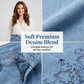 💝Reducere de 40%💝Fusta bodycon din denim pentru femei cu dantelă ajurată