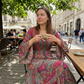 Rochie maxi boemă cu flori pentru femei