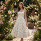 Rochie tip A cu buline vintage pentru femei