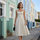 Rochie tip A cu buline vintage pentru femei