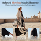 📢📢REDUCERE DE 40%!! ✨👗Rochie elegantă cu decolteu în V, imprimeu spiralat în două tonuri