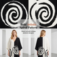 📢📢REDUCERE DE 40%!! ✨👗Rochie elegantă cu decolteu în V, imprimeu spiralat în două tonuri
