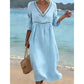 Rochie elegantă de vară, casual, cu decolteu în V