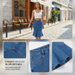 Fustă midi din denim, croială evazată, tip sirenă