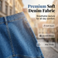 Fustă midi din denim, croială evazată, tip sirenă