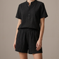 Set de top cu mânecă scurtă și pantaloni scurți pentru femei, casual