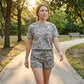 Set de top și pantaloni scurți camuflaj pentru femei
