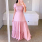 🌸 Rochie maxi elegantă femei cu volane, croială lejeră confortabilă