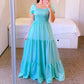 🌸 Rochie maxi elegantă femei cu volane, croială lejeră confortabilă