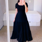 🌸 Rochie maxi elegantă femei cu volane, croială lejeră confortabilă