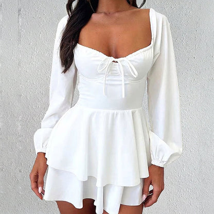 💃Rochie mini cu fustă scurtă și decolteu inimă pentru femei