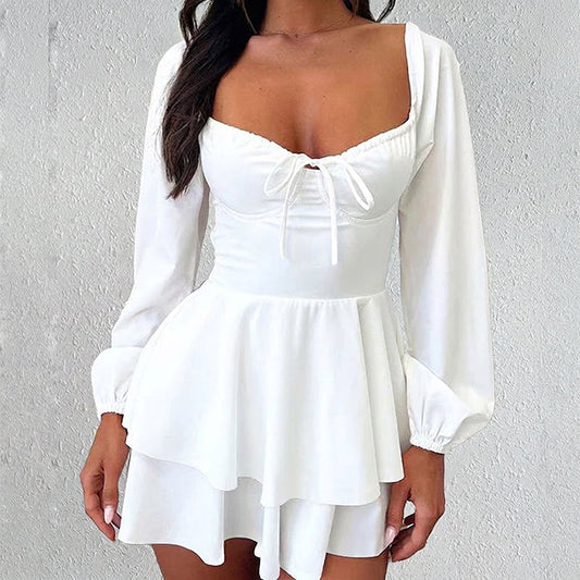 💃Rochie mini cu fustă scurtă și decolteu inimă pentru femei