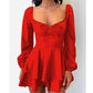 💃Rochie mini cu fustă scurtă și decolteu inimă pentru femei