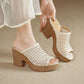 ✨ Sandale elegante casual cu platformă, model cu vârf deschis pentru femei 👡