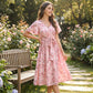 🌸Rochie romantică florală cu volane