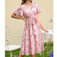🌸Rochie romantică florală cu volane