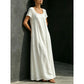 ✨ Rochie maxi de vară design minimalist cu decolteu rotund, croi simplu feminin