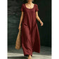 ✨ Rochie maxi de vară design minimalist cu decolteu rotund, croi simplu feminin
