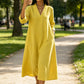 👗☀️Rochie pentru femei cu decolteu în V, din bumbac și in, croială A – Eleganță zilnică fără efort✨