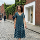 🌸 Rochie feminină maxi stil boem, decolteu V cu imprimeu mixt, confortabilă pentru vacanță