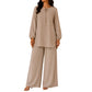 ✨ Set elegant damă 2 piese compus din top și pantaloni confortabil