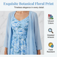 Set elegant de rochie cu imprimeu floral, din două piese, pentru femei