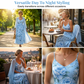 Set elegant de rochie cu imprimeu floral, din două piese, pentru femei