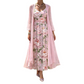 Set elegant de rochie cu imprimeu floral, din două piese, pentru femei