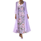 Set elegant de rochie cu imprimeu floral, din două piese, pentru femei