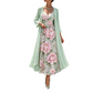 Set elegant de rochie cu imprimeu floral, din două piese, pentru femei