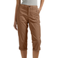 Pantaloni Capri pentru femei, uni, ușori, din amestec premium