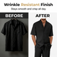👕 Set casual bărbați 2 piese, cămașă mâneci scurte și pantaloni