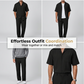 👕 Set casual bărbați 2 piese, cămașă mâneci scurte și pantaloni