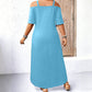 🔥 Rochie maxi elegantă femei, decolteu V cu umăr descoperit