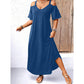 🔥 Rochie maxi elegantă femei, decolteu V cu umăr descoperit