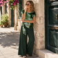 🏠Indispensabil pentru acasă😍 Set de două piese elegant pentru femei, cu imprimeu (bluză elegantă cu imprimeu + pantaloni largi, simpli și lejer)