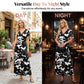 🌹 Rochie maxi elegantă femei cu imprimeu floral 3D confortabilă
