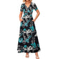 🌹 Rochie maxi elegantă femei cu imprimeu floral 3D confortabilă