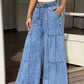 👖 Designul în două părți face ca picioarele să pară mai lungi 💓 Pantaloni evazați cu talie înaltă pentru femei 👇