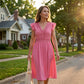 👗 REDUCERE 40% ACUM! 🌸 Rochie elegantă femei cu decolteu V și mâneci cu volane, ușoară romantică, potrivită pentru nunți și petreceri de vară