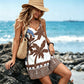 Rochie mini de vară pentru femei cu imprimeu tropical boho