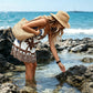 Rochie mini de vară pentru femei cu imprimeu tropical boho
