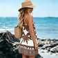 Rochie mini de vară pentru femei cu imprimeu tropical boho