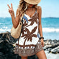 Rochie mini de vară pentru femei cu imprimeu tropical boho