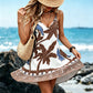 Rochie mini de vară pentru femei cu imprimeu tropical boho
