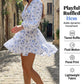 Rochie mini pentru femei, cu decolteu în V și imprimeu floral